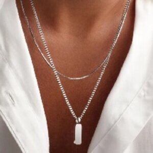 Sylvian Grant Minimal Pendant Necklace Duo - NEW  Sealed